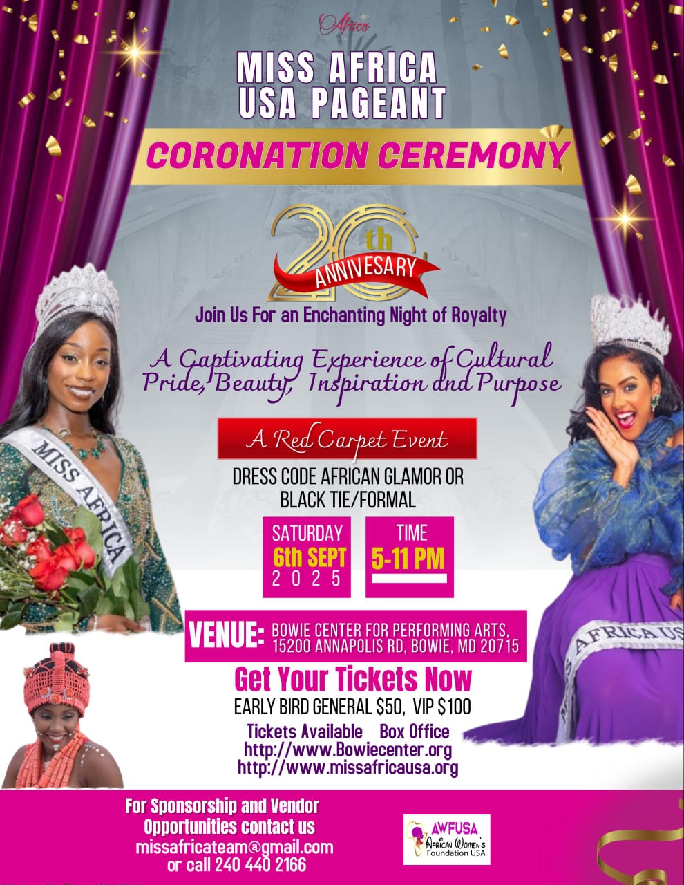 Read more about the article Miss Africa USA Tickets Now Available, Reserve Your Seats!